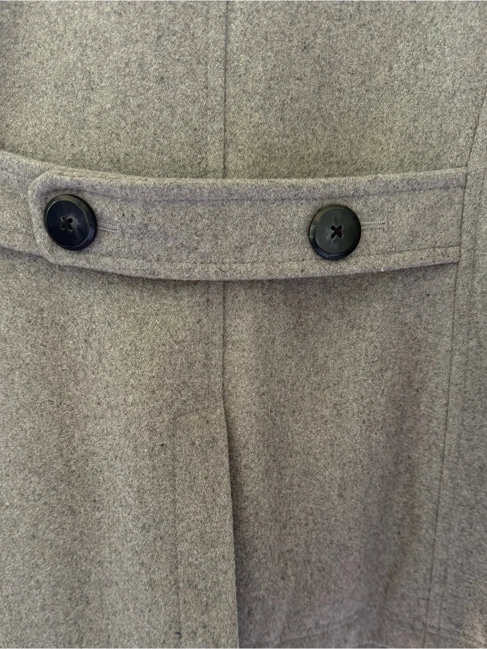 Old Navy Gray Women's Double-Breasted Peacoat - Picture 3 of 6